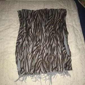 Zebra Printed Reversible Scarf